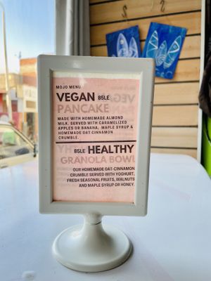 Options  at Mojo CoWork Cafe in Dahab