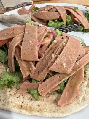 Ham pita with no cheese at Hojas Verdes Vegetariano in Xalapa