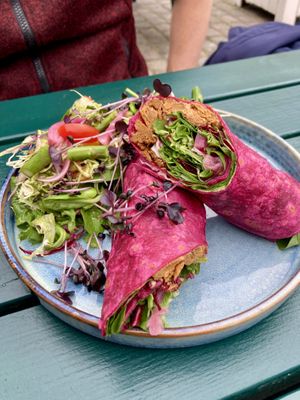Vegan wrap  at Den Glade Gulerod in Ringkobing