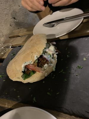 Super delicious kebab sandwich  at The Ferment Valencia in Valencia