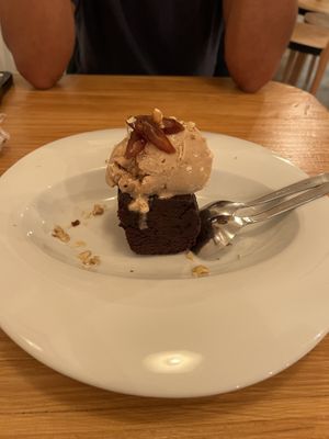 brownie with ice cream! (all vegan)  at The Ferment Valencia in Valencia