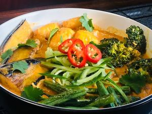 There are many variation of Laksa in Malaysia. This is from Melaka and it's also called Nyonya Laksa. The highlight of this is the rich unique flavour of the curry coconut soup. at Eat With Ying Yang in Bristol