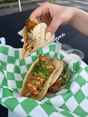 Vegan tacos at Seasoned Green in Tampa