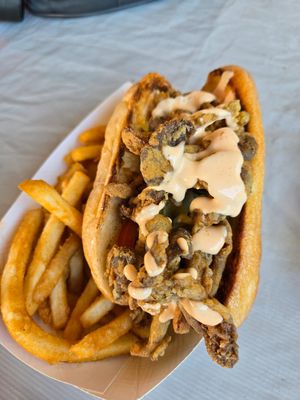 Mushroom po boy at Seasoned Green in Tampa