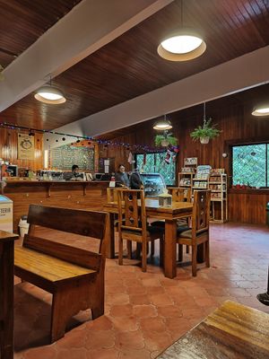 Inside the Café at Colibri in Monteverde