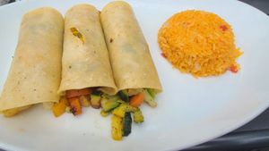 Vegetarian enchiladas  at Plaza Azteca in Leesburg