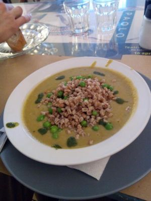 mashed peas at Millefoglie in Catania