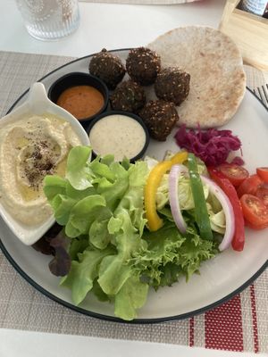 Falafel plate  at Pita Stop in Khao Lak