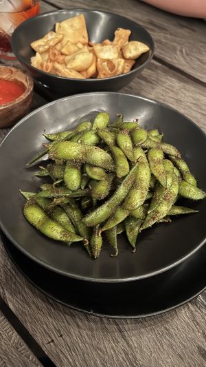 Balsamic Edamame - not bad, but we prefer the classic salted Edamame   at Kasto in Canggu