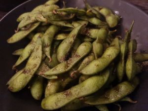 Edamame, that old Italian staple :-) at Kasto in Canggu