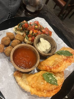  Dish from the small plate list, can't remember the name. With 3 different things   at Kasto in Canggu