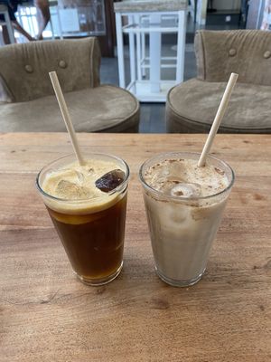 Espresso tonic and iced chai   at umami in Madrid