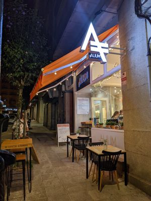 outside at Alium Tapería in Vigo