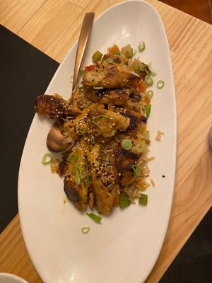 Heura teriyaki at Alium Tapería in Vigo