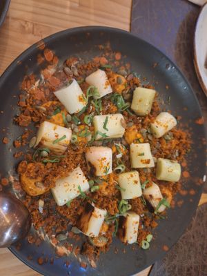 Confit leeks at Alium Tapería in Vigo