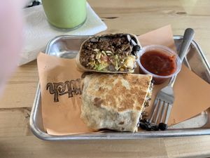 The impossible burrito   at Stitch Cafe West Village in Oklahoma City
