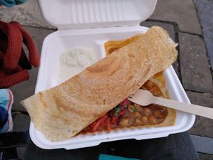Chickpea (chole) dosa (March 2022) at Nukkad - Food Stall in York