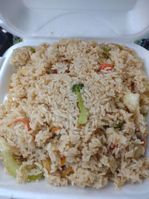 Vegan fried rice is a huge portion enough for 2+ ppl at Bai Mai Thai in Detroit