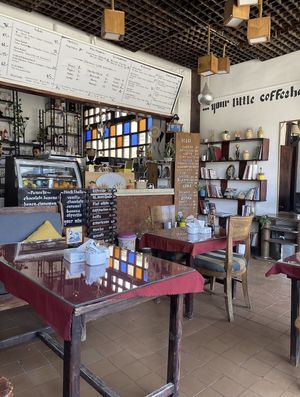 Inside counter  at Flatwhite Cafe in Dahab