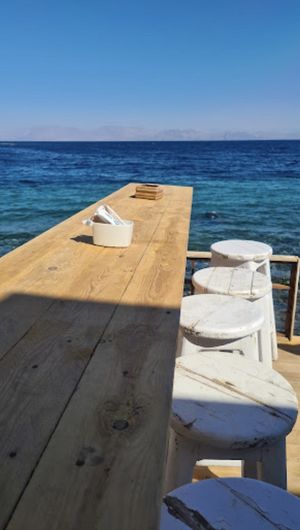 Seating  at Flatwhite Cafe in Dahab