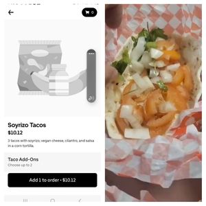 No Soyrizo at all! at Dirty Little Vegan in Houston