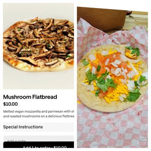 Mushrooms?????? at Dirty Little Vegan in Houston