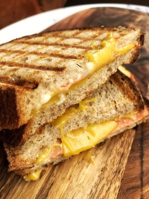 Vegan “ham&cheese” toastie  at Cafe Glow  in Edinburgh