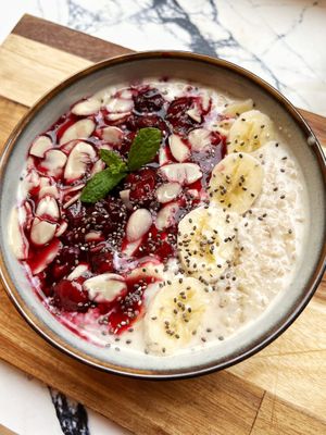 Vegan Glow’s special porridge  at Cafe Glow  in Edinburgh