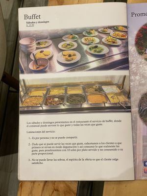 Buffet section   at ConSuLado Vegano in Lima