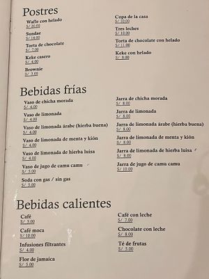 Dessert and drinks (too many food pages!) 💚  at ConSuLado Vegano in Lima