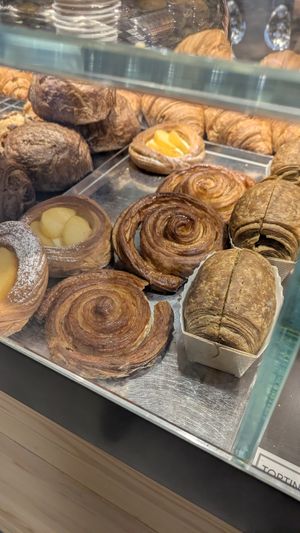 Vegan croissant (right) at Grosmi Caffe in Udine