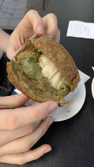 Vegan almond cream croissant at Grosmi Caffe in Udine