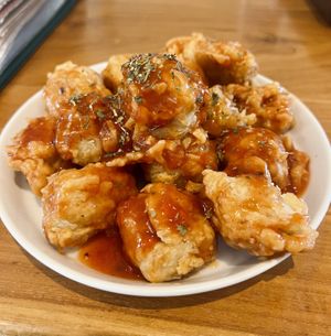 Really good fried food, spicy as heck but yummy  at Verte Café in Surabaya
