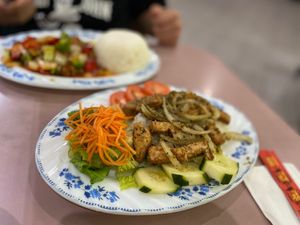 Lemon grass chicken- so good  at D'Vegan in Dallas