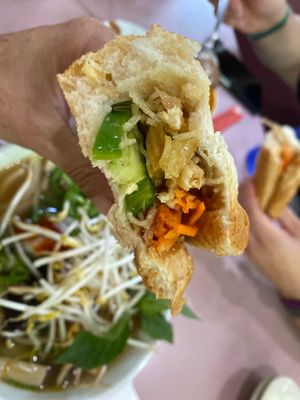 Bahn mi- Perfect bread, nice flavors  at D'Vegan in Dallas