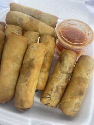 Crispy rolls   at D'Vegan in Dallas