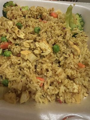 Curry fried ricee  at D'Vegan in Dallas