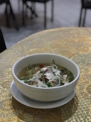 Zucchini noodle pho appetizer. Light and flavorful and not too filling. at D'Vegan in Dallas