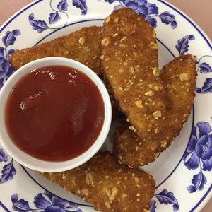 Crispy strips at D'Vegan in Dallas