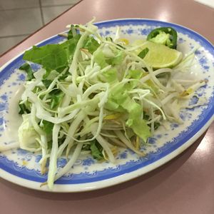 Toppings for soup  at D'Vegan in Dallas