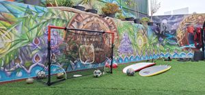 Backyard at Surf Yoga Portugal in Ericeira