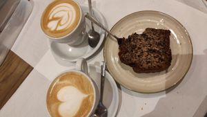 Banana chocolate cake at Karma Organic Coffee in Krakow