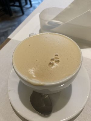 Cappuccino  at Karma Organic Coffee in Krakow