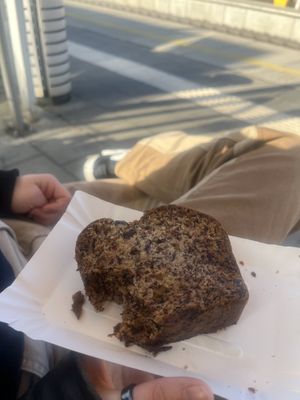 banana bread  at Karma Organic Coffee in Krakow