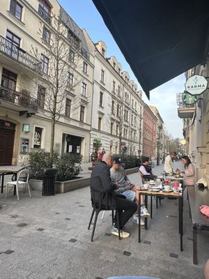   at Karma Organic Coffee in Krakow
