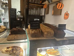Vegan cake options   at Karma Organic Coffee in Krakow