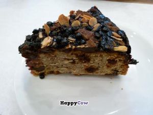 Non-descript cake at Karma Organic Coffee. At least it was vegan... at Karma Organic Coffee in Krakow