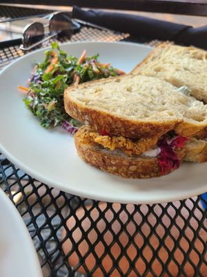 Oyster mushrooms sandwich at Botanical Plant-Based Fare in Charlottesville