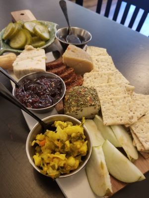 Charcuterie board at Botanical Plant-Based Fare in Charlottesville