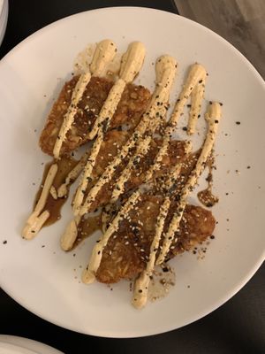 Unami potatoes (crispy hash browns)  at Botanical Plant-Based Fare in Charlottesville
